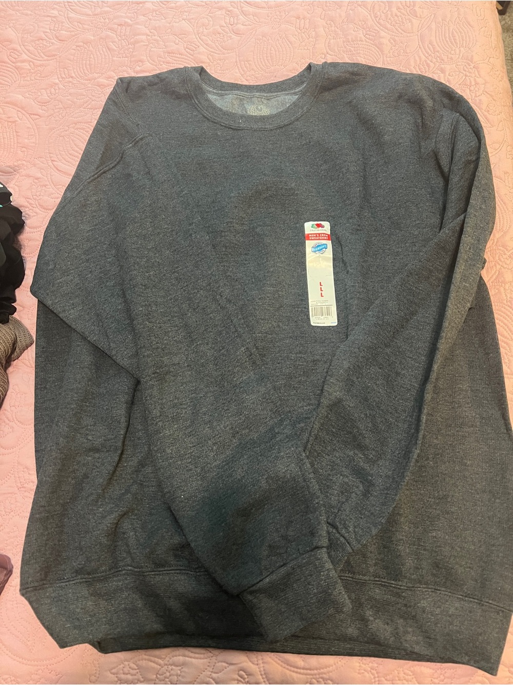 Fruit of the Loom Charcoal black heathered Crewneck Sweater